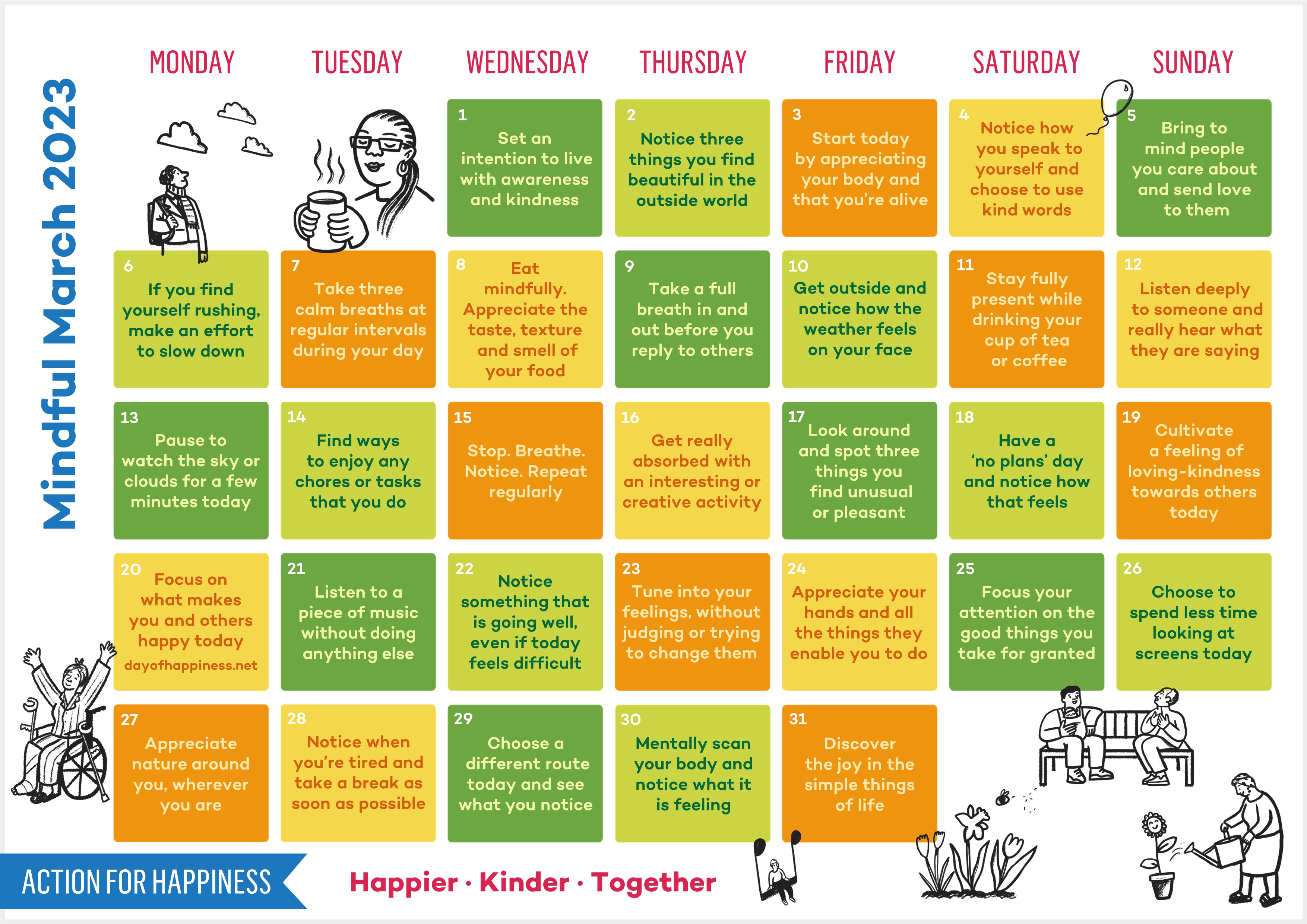 Mindful March Calendar 2025