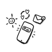Phone with happy messages